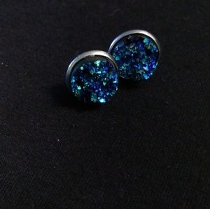 Make offer 12mm Beautiful Druzy Studs w/owl Pusher